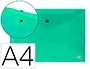 Liderpapel Carpeta Dossier Broche 34043 Polipropileno DIN A4 Verde Transparente Capacidad 50 Hojas