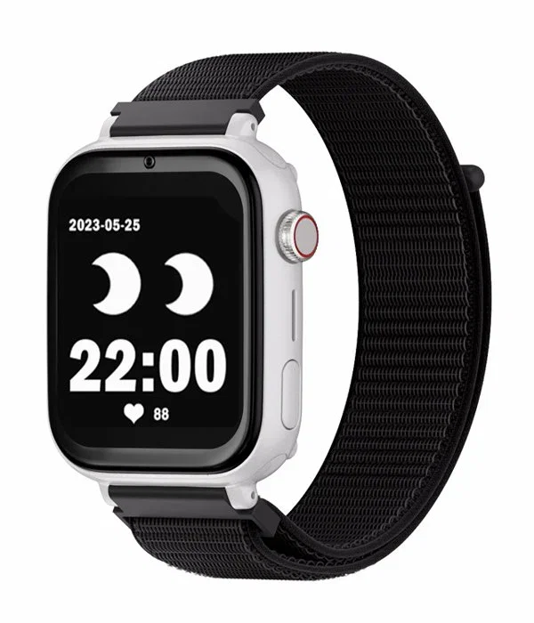 Savefamily Smartwatch Savefamily Plus con GPS y llamadas, blanco con correa de tela negra Savefamily Smartwatch Savefamily Plus con GPS y llamadas, blanco con correa de tela negra