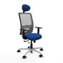 PIQUERAS Y CRESPO Silla de oficina Zulema con Mecanismo Sincro/Traslack, Azul y Gris
