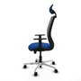 PIQUERAS Y CRESPO Silla de oficina Zulema con Mecanismo Sincro/Traslack, Azul y Gris