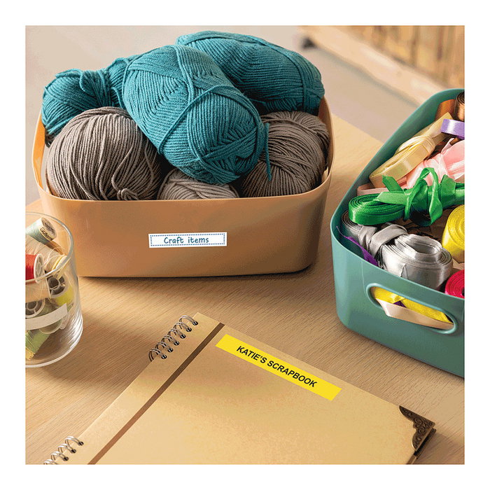 Brother BTAG-233 - Cinta para Etiquetadora P-touch PT-N10, PT-N20, PT-N25BT - 12 mm x 4 m - Azul sobre Blanco