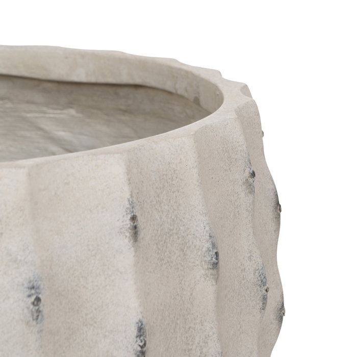 S/3 Macetero Crema Magnesio Decoración 47 X 47 X 37,50 cm