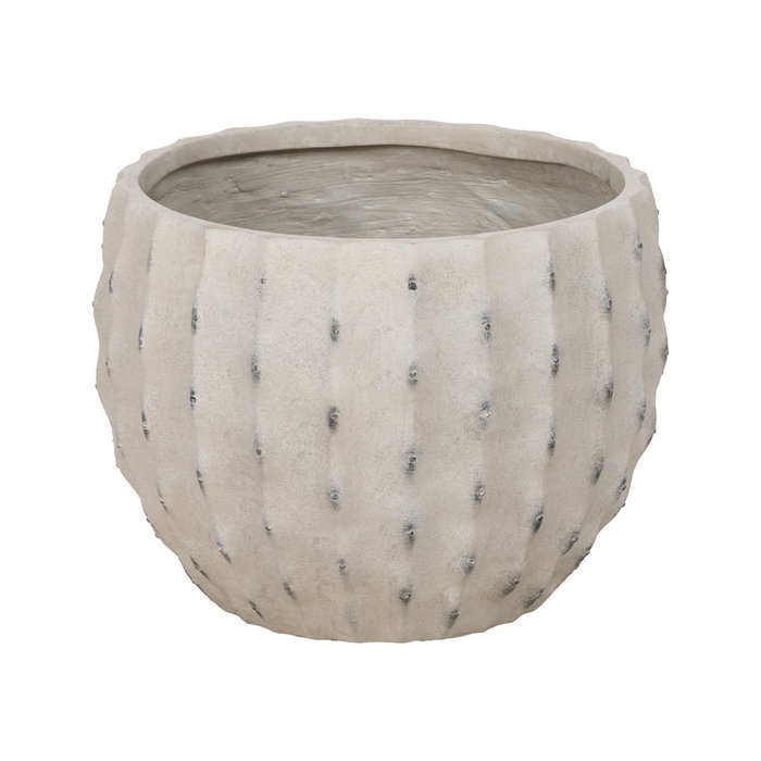 S/3 Macetero Crema Magnesio Decoración 47 X 47 X 37,50 cm