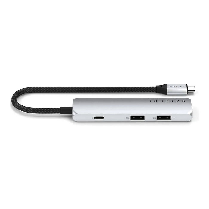 Satechi USB-C Slim Multi-Port Hub 4 en 1 ST-P4SS, Plata