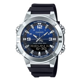 Casio AMW-870A-2A con esfera azul y correa negra