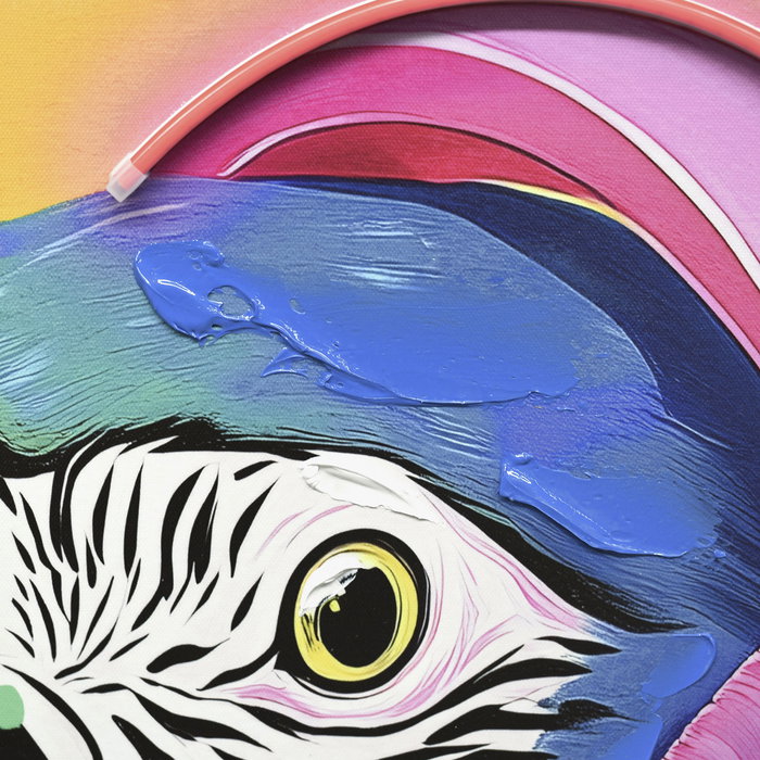 DKD Home Decor Cuadro Tucan Papagayo Multicolor Lienzo Led 93 x 63 x 3 cm (2 Unidades)