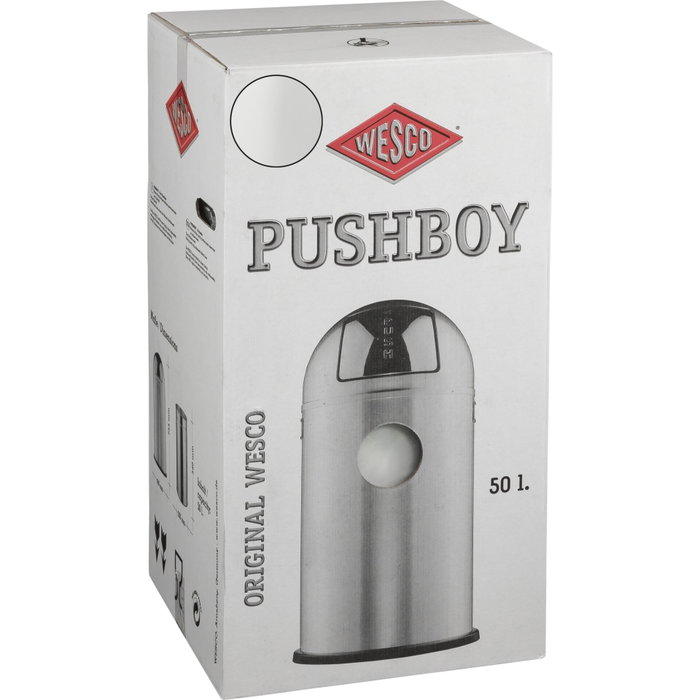 Wesco Pushboy Cubo de Basura 50l Blanco Mate Wesco Pushboy Cubo de Basura 50l Blanco Mate