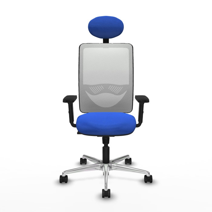 PIQUERAS Y CRESPO Silla de oficina Zulema con mecanismo Sincro, Azul y Blanco PIQUERAS Y CRESPO Silla de oficina Zulema con mecanismo Sincro, Azul y Blanco