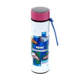 PUCKATOR Botella Termo Ajolote Minecraft Acero Inoxidable con Termómetro Digital 450ml