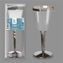 Best Products Copa de vino reutilizable 250cc plástico 3 unidades base/borde superior plata