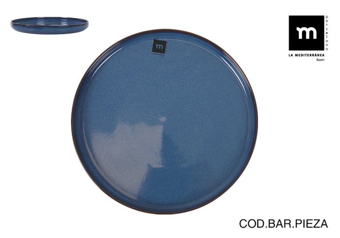 La Mediterranea Bandeja Redonda Chester Blue (Pack de 8) de 24x2.5cm La Mediterranea Bandeja Redonda Chester Blue (Pack de 8) de 24x2.5cm