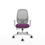 PIQUERAS Y CRESPO Silla de oficina Cilanco con mecanismo Sincro/Traslack, Morado y Gris