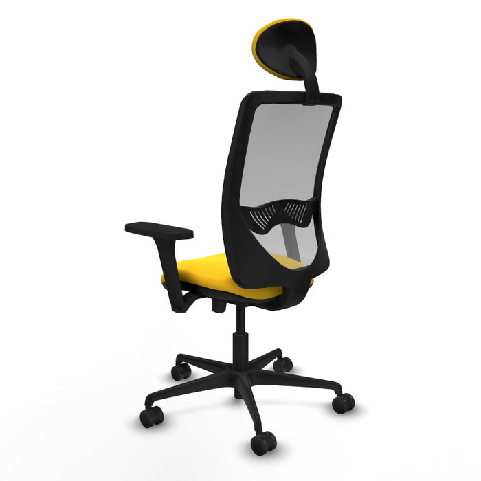 PIQUERAS Y CRESPO Silla de oficina Zulema con Mecanismo Sincro/Traslack Amarillo y Gris