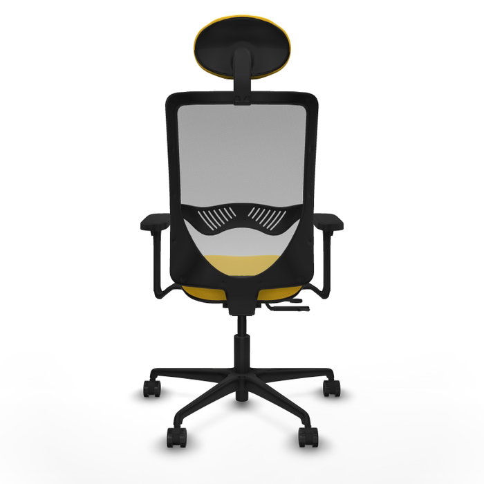 PIQUERAS Y CRESPO Silla de oficina Zulema con Mecanismo Sincro/Traslack Amarillo y Gris