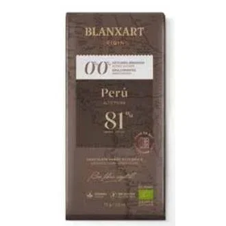 Blanxart Chocolate Negro Perú 81% Cacao Sin Azúcar Sin Edulcorante 75g Ecológico Blanxart Chocolate Negro Perú 81% Cacao Sin Azúcar Sin Edulcorante 75g Ecológico