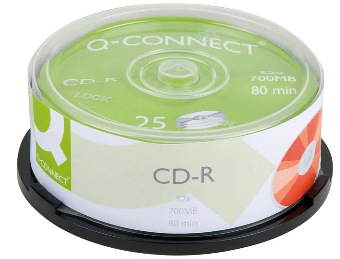 Q-connect CD-R 700MB 80min 52x Bote de 25 unidades Q-connect CD-R 700MB 80min 52x Bote de 25 unidades