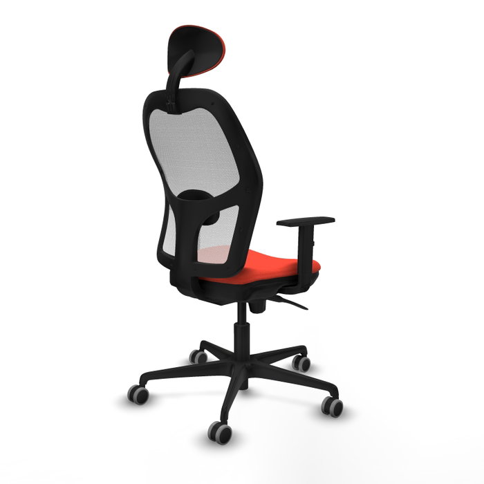 PIQUERAS Y CRESPO Silla de oficina Jorquera Naranja oscuro y Blanco con mecanismo Sincro PIQUERAS Y CRESPO Silla de oficina Jorquera Naranja oscuro y Blanco con mecanismo Sincro