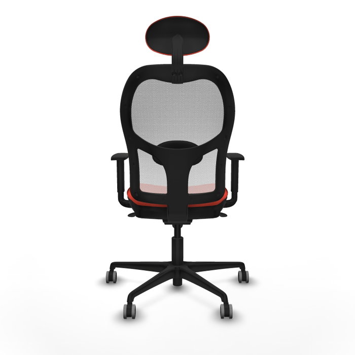 PIQUERAS Y CRESPO Silla de oficina Jorquera Naranja oscuro y Blanco con mecanismo Sincro PIQUERAS Y CRESPO Silla de oficina Jorquera Naranja oscuro y Blanco con mecanismo Sincro