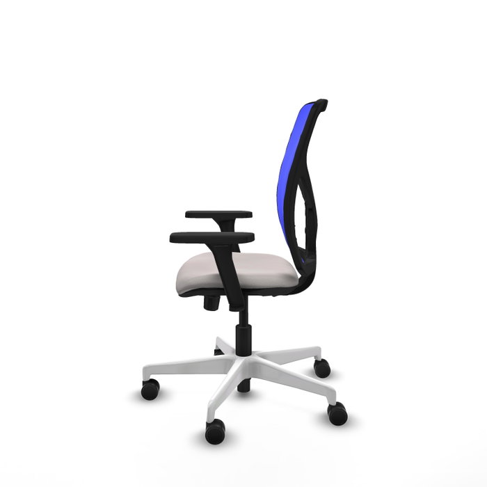 PIQUERAS Y CRESPO Silla de oficina Motilla con mecanismo Sincro/Traslack Blanco y Azul PIQUERAS Y CRESPO Silla de oficina Motilla con mecanismo Sincro/Traslack Blanco y Azul