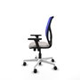 PIQUERAS Y CRESPO Silla de oficina Motilla con mecanismo Sincro/Traslack Blanco y Azul