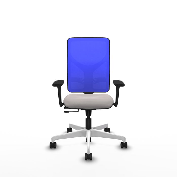 PIQUERAS Y CRESPO Silla de oficina Motilla con mecanismo Sincro/Traslack Blanco y Azul PIQUERAS Y CRESPO Silla de oficina Motilla con mecanismo Sincro/Traslack Blanco y Azul