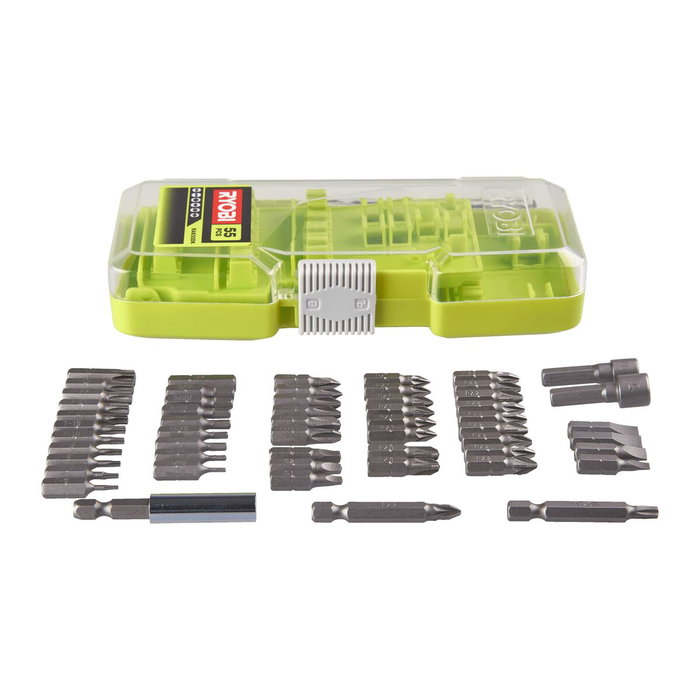 Ryobi Juego de destornilladores mixtos de 55 piezas RAK55DK Ryobi Juego de destornilladores mixtos de 55 piezas RAK55DK