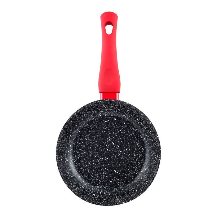 San Ignacio Sartén Toledo Ø18 cm Aluminio Forjado Inducción Antiadherente Mango Rojo