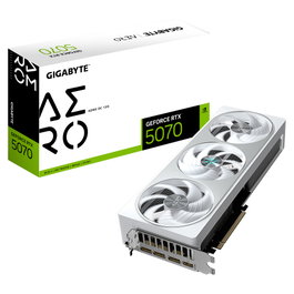 Gigabyte GeForce RTX 5070 AERO OC 12G GDDR7 Tarjeta Gráfica 3 Ventiladores Blanco