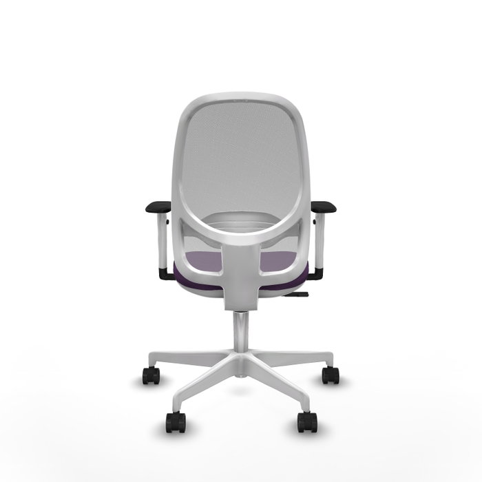 PIQUERAS Y CRESPO Silla de oficina Cilanco con mecanismo Sincro, Tela Morada y Malla Gris