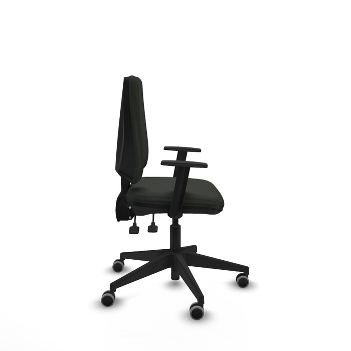 PIQUERAS Y CRESPO Silla de oficina Elche, mecanismo Asincro, Tela Negro