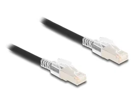 DeLOCK Cable de red RJ45 Cat.6A S/FTP con clips de seguridad, 3 m, Negro