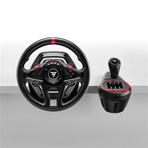 Thrustmaster Volante T128 + Palanca TH8S Hybrid Force Feedback, Pack para PC y Xbox Series X/S