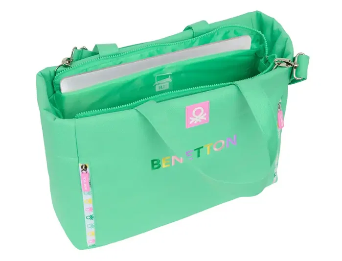 Safta Bolso con bolsillo para portátil 14,1'' Benetton Mint Verde Safta Bolso con bolsillo para portátil 14,1'' Benetton Mint Verde