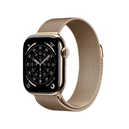 Apple Watch Series 11 GPS + Cellular Titanio Dorado Caja 42mm con Correa Milanese Loop Acero Inoxidable