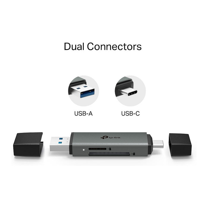 TP-Link UA430D Lector de Tarjetas USB 3.1 Tipo-C y Tipo-A para SD y MicroSD