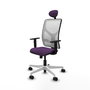 PIQUERAS Y CRESPO Silla de oficina Motilla con mecanismo Sincro, Morado y Blanco
