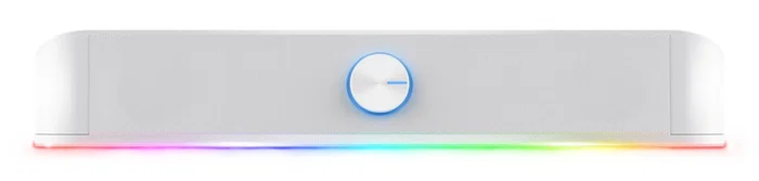 Trust Barra de Sonido GXT 619W Thorne Blanco con Iluminación RGB, 2.0 Canales, 6 W, Conexión USB/AUX para PC y Escritorio