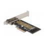 DeLOCK Tarjeta de expansión PCIe x4 a M.2 NVMe interna Key M 80 mm, PCI Express 4.0, factor de forma low profile, compatible con Windows 10/8.1