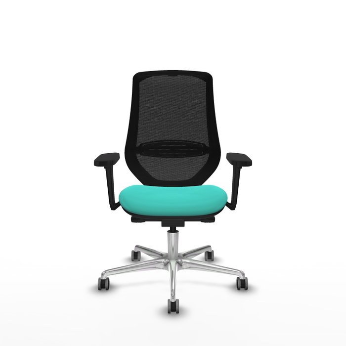 PIQUERAS Y CRESPO Silla de oficina Mardos con mecanismo Sincro/Traslack, Turquesa y Negro