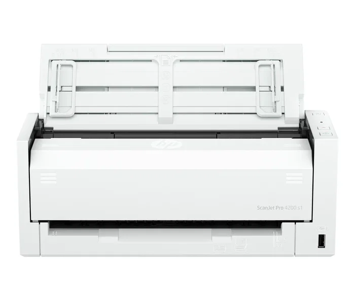 HP ScanJet Pro 4200 s1 - Escáner profesional con Alimentador Automático (ADF) 50 páginas, Duplex, OCR para Pasaportes, 600 DPI, Hasta 40 ppm, Blanco y Azul