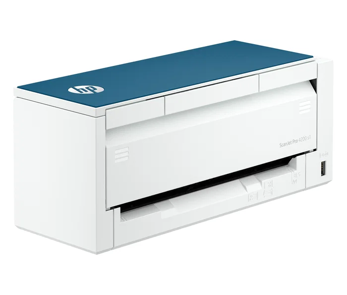 HP ScanJet Pro 4200 s1 - Escáner profesional con Alimentador Automático (ADF) 50 páginas, Duplex, OCR para Pasaportes, 600 DPI, Hasta 40 ppm, Blanco y Azul
