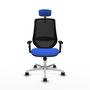 PIQUERAS Y CRESPO Silla de oficina Mardos con mecanismo Sincro, Azul y Negro