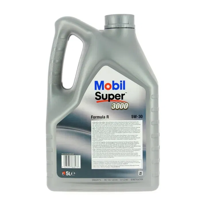 Mobil S3000 Formula-R Aceite de Motor Sintético 5W30 - 5 L