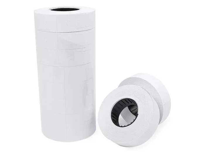 Q-connect KF00712 Etiquetas Blanca 21x12 mm Lisa Rollo 1000 Etiquetas para Etiquetadora