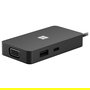 Microsoft USB-C Travel Hub Surface Accesorio, Hub de Viaje USB-C Negro con HDMI 2.0, VGA, USB-A, USB-C (3.2 Gen 2), 2m Cable, Compatible con Surface, Windows, Mac