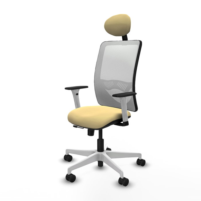 PIQUERAS Y CRESPO Silla de oficina Zulema Crema y Blanco PIQUERAS Y CRESPO Silla de oficina Zulema Crema y Blanco