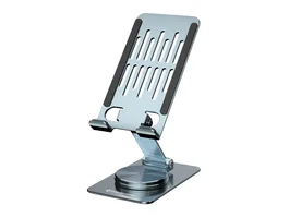 Conceptronic Soporte para smartphone giratorio y plegable thana08g con rotación 360° y altura ajustable