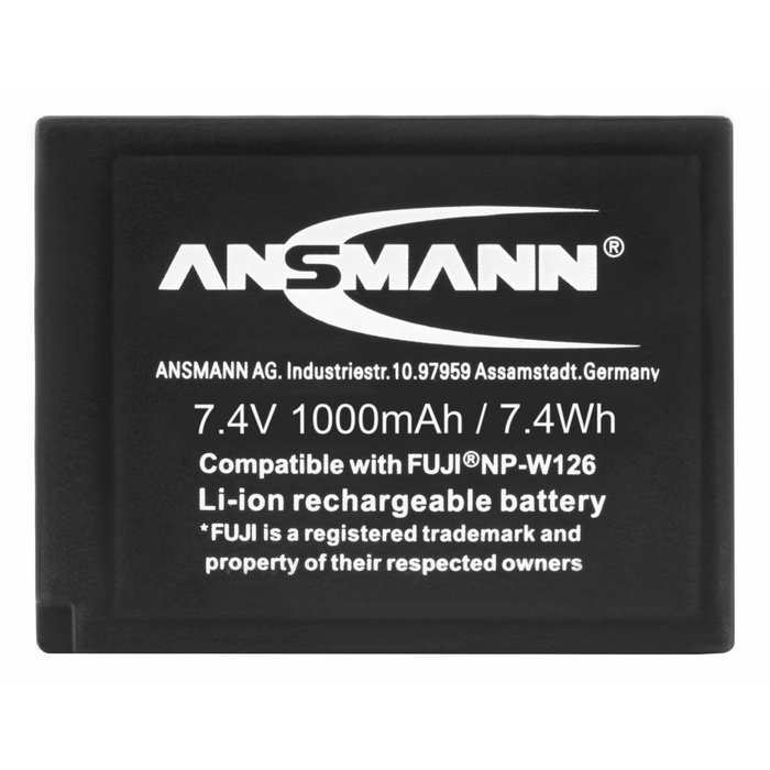Ansmann A-Fuj NP W 126 Batería recargable de 1020 mAh Ansmann A-Fuj NP W 126 Batería recargable de 1020 mAh