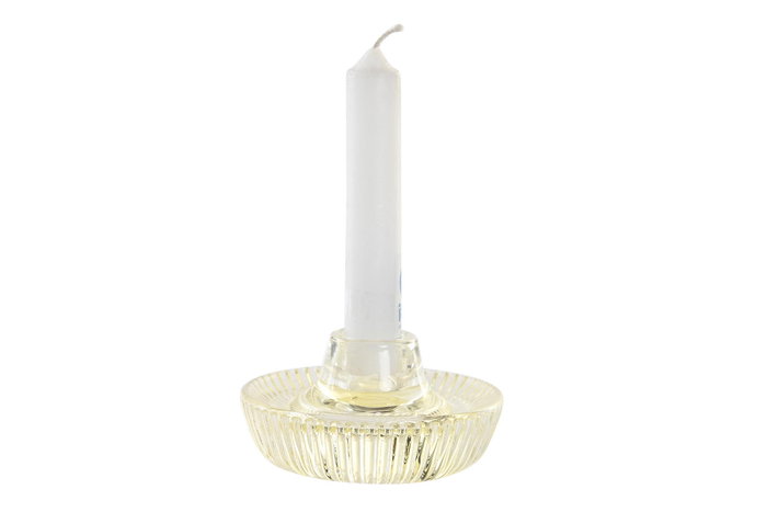 DKD Home Decor Portavelas de Cristal 10x10x5,5 cm Surtido de 2 DKD Home Decor Portavelas de Cristal 10x10x5,5 cm Surtido de 2