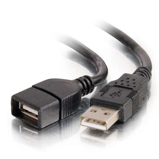 C2G 52107 Alargador Cable USB 2.0, USB-A Macho a USB-A Hembra, 2 metros, Apantallado, Compatible con PC y Mac